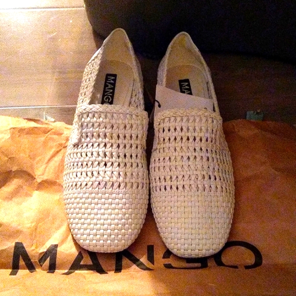 Mango leather loafers